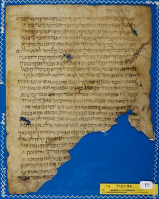 Babylonian Talmud T-S F1(1).74